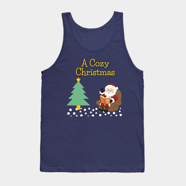 Bookworm Santa Tank Top by A Cozy Christmas